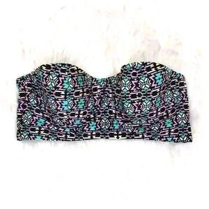 Hot Water Swimwear Graphic Multicolor Swim Top